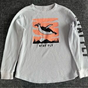 Old Navy Boys Thermal Long Sleeve Top Size L 10/12